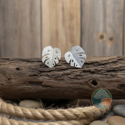 Aros Plata Monstera - Arte del Sur