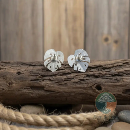 Aros Plata Monstera - Arte del Sur