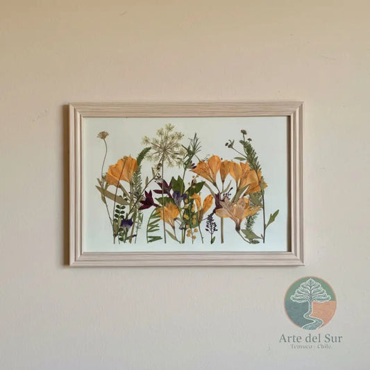 Cuadro Decorativo Flores Prensadas "Amancai" - Arte del Sur