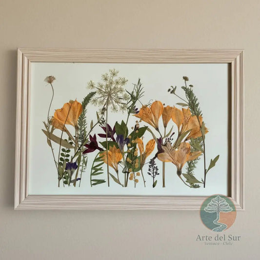 Cuadro Decorativo Flores Prensadas "Amancai" - Arte del Sur