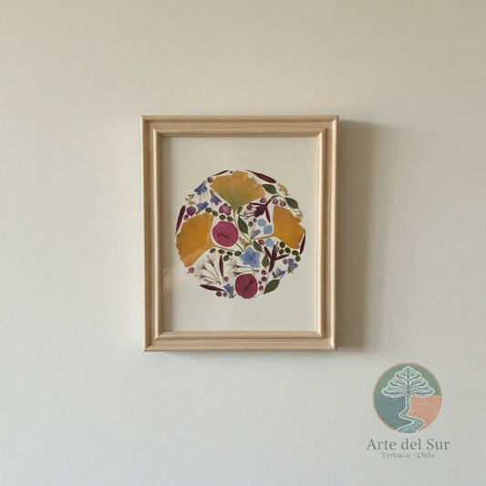 Cuadro Decorativo Flores Prensadas "Árbol de la Vida" - Arte del Sur