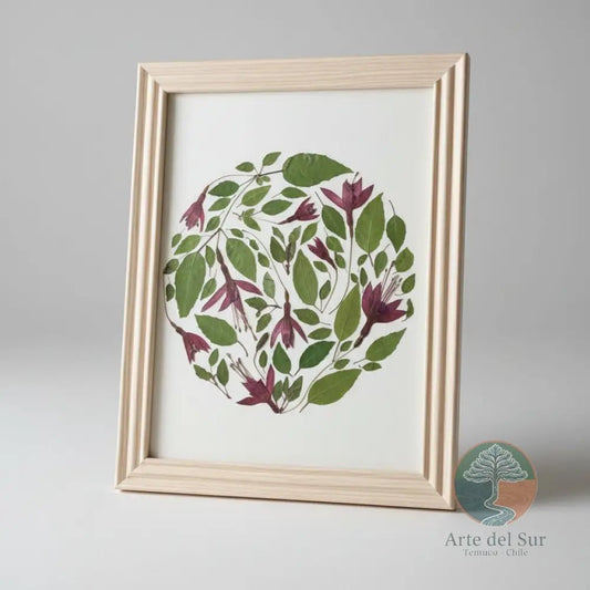 Cuadro Decorativo Flores Prensadas "Chilco" - Arte del Sur