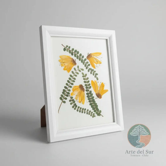Cuadro Decorativo Flores Prensadas "Pelú" - Arte del Sur